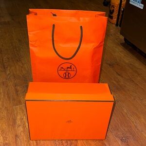 Hermès Orange box and bag gift set